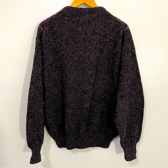 Vintage American Eagle Argyle Sweater in Purple and Gray Size L - Picture 2 of 11